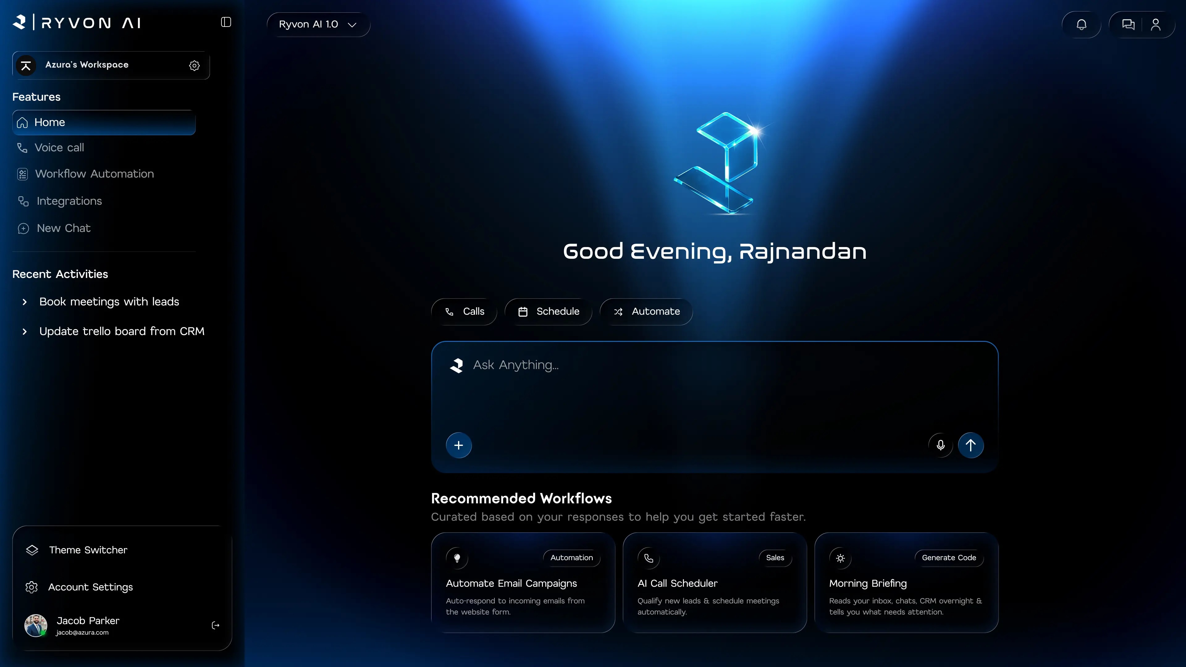 Ryvon Dashboard